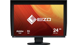 (24) 24.1 Eizo FlexScan CG2400SV (IPS, 1920x1080, 350, 5ms, 100% sRGB, 100Hz) (1xHDMI1.4, 1xDP 1.2) głośnik (2x1W), pivot, czarny