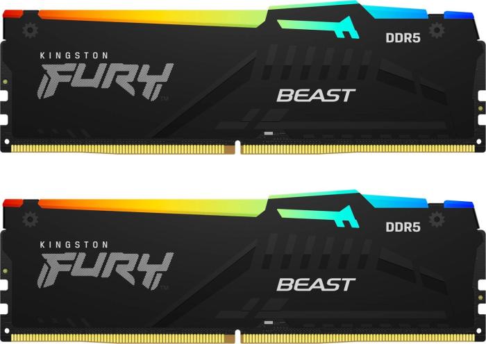 DDR5 32GB (2x16GB) 5600 MHz Kingston Fury Beast RGB EXPO AMD CL36 36-38-38 1.25V [KF556C36BBEAK2-32]