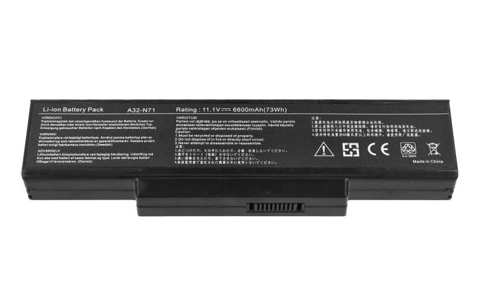 Movano bateria Asus K72, K73, N73, X77 10.8V, 6600mAh [BT/AS-K72H]