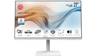 (27) MSI Modern MD272QPW (IPS LED, 1920x1080, 300, 5ms, 95% sRGB, 75Hz) (HDMI 1.4b, DP 1.2, USB-C/DP, 2xUSB 2.0) pivot, głośniki, biały