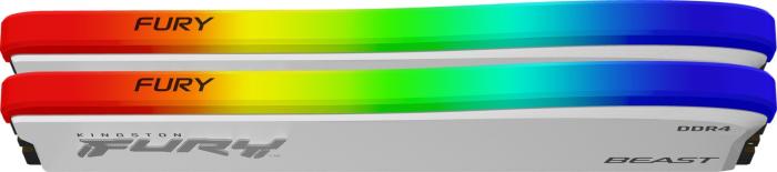 DDR4 32GB (2x16GB) 3600 MHz Kingston FURY Beast White RGB CL18 18-22-22 1.35V [KF436C18BWAK2/32]