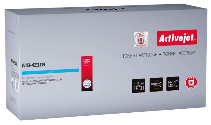 ATB-421CN - cyan, toner drukujący ActiveJet, 1800 stron, zamiennik TN-421C (Brother DCP-L8410CDW, HL-L8260CDW, HL-L8360CDW, MFC-L8690CDW, MFC-L8900CDW)