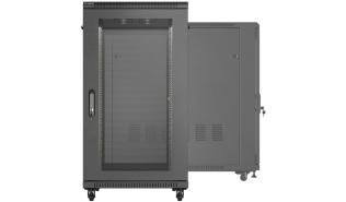 Lanberg szafa rack stojąca 19 22U 600x1200 drzwi perforowane (czarny) [FF01-6222-23B]