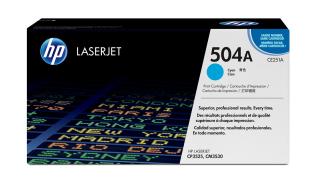 CE251A (504A) - cyan, oryginalny toner drukujący HP, 7000 stron (HP Color LaserJet CP3525, CP3525dn, CP3525n, CP3525x, CM3530, CM3530fs)