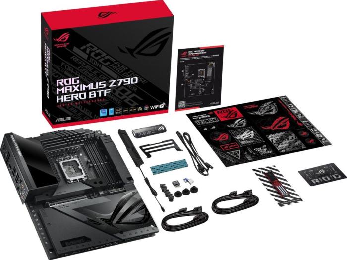 Asus ROG MAXIMUS Z790 HERO BTF (Intel Z790) [S1700, 4xDDR5 do 8000MHz, (HDMI 2.1) (5xM.2, 1xPCIe 5.0 x16, 1xPCIe 4.0 x16 (x4), 1xPCIe 4.0 x4), WiFi 7, BT 5.4, ATX]