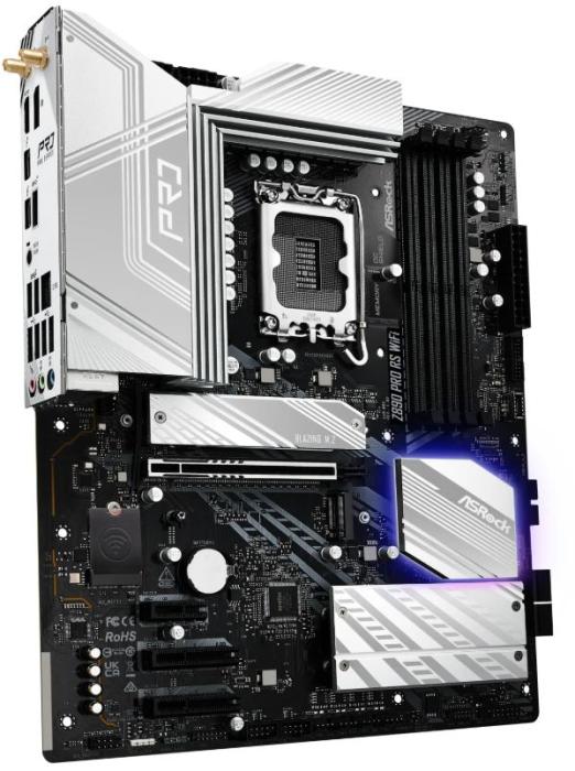 Asrock Z890 Pro RS WiFi (Intel Z890) [S1851, 4xDDR5 do 9066MHz, (HDMI 2.1, DP 1.4) (4xM.2, 1xPCIe 5.0 x16, 2xPCIe 4.0 x4, 1xPCIe 4.0 x1), WiFi6E, BT 5.3, ATX]