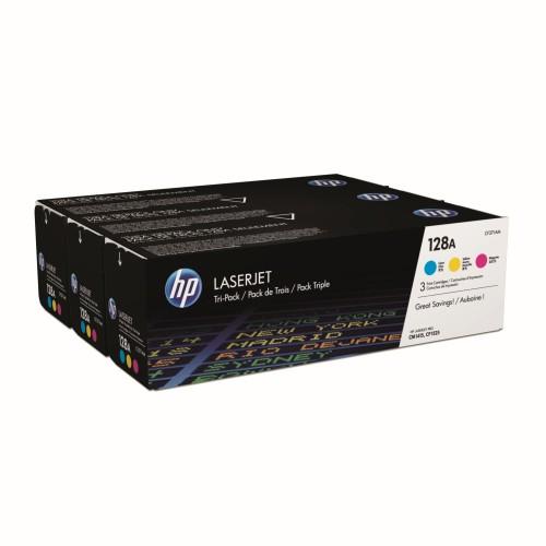 CF371AM (128A) - CMY, trójpak oryginalnych tonerów drukujących HP, wydajność 2x1300 stron (HP LaserJet Pro CP1525n, CP1525nw, CM1415fn, CM1415fnw, CM1410)