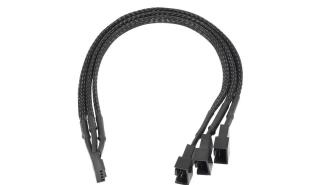Akyga kabel zasilający (rozgałęźnik FAN) 4-pin (F) / 2x4-pin (M) + 1x3-pin (M) (25 cm) [AK-CA-65]