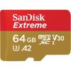 Secure Digital 64GB Sandisk Micro SDXC Extreme UHS-I U3 A2 C10 V30 + adapter (160/60MB/s) [SDSQXA2-064G-GN6MA]