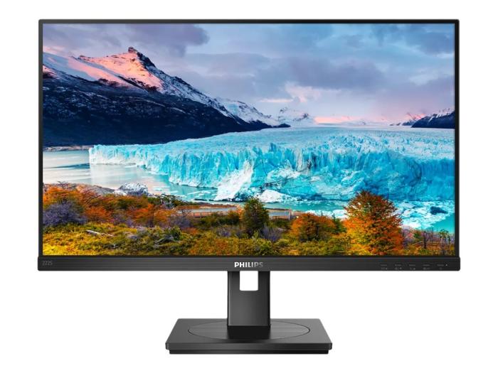 22’’ Philips 222S1AE/00 (IPS WLED, 1920x1080, 250, 4ms, 102% sRGB, 75Hz) (VGA, DVI, HDMI 1.4, DP 1.2) głośniki, czarny