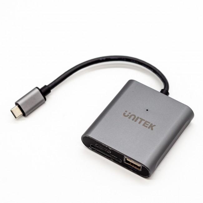 Unitek R1008A USB-C Hub (1xUSB 2.0, czytnik SD, microSD)