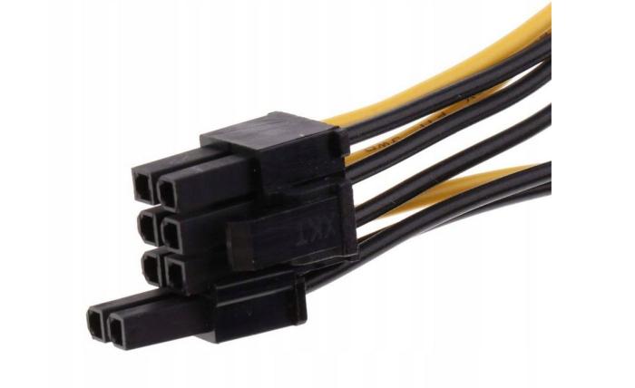 Adapter zasilania 2 x SATA (F) / 1 x PCI-E 8-pin (2+6) (20 cm) [ZN0470]