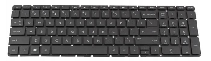 Klawiatura do notebooka HP Pavilion 15 250 G4 G5 / 255 G4 G5 / 256 G4 G5 wyspowa bez ramki [708168-001 / KB276US]