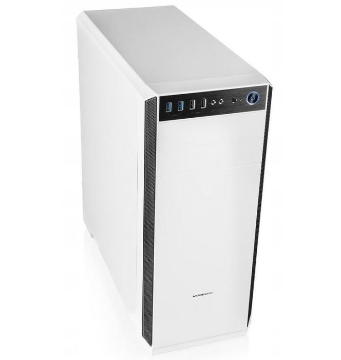 Modecom Oberon Pro Silent White (bez zasilacza) (metal) (2xUSB 2.0, 2xUSB 3.2 Gen1) (3x2.5, 2x3.5)