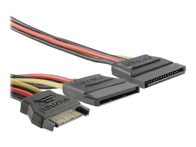 Qoltec Kabel zasilający SATA (M) / 2xSATA (F) (50 cm) [27615]