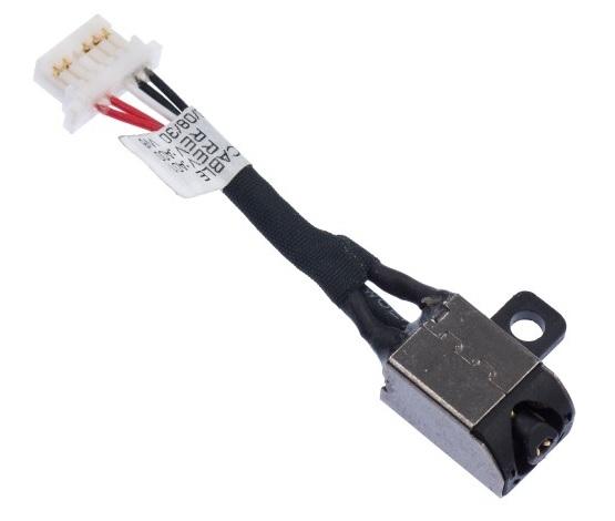 Gniazdo zasilania z kablem do wtyczki 4.5x3.0mm do notebooków Dell Inspiron 11 3000 3162 3164 3168 3169 3179 P24T P25T / 6Pin dł. 45mm [OGDV3X]