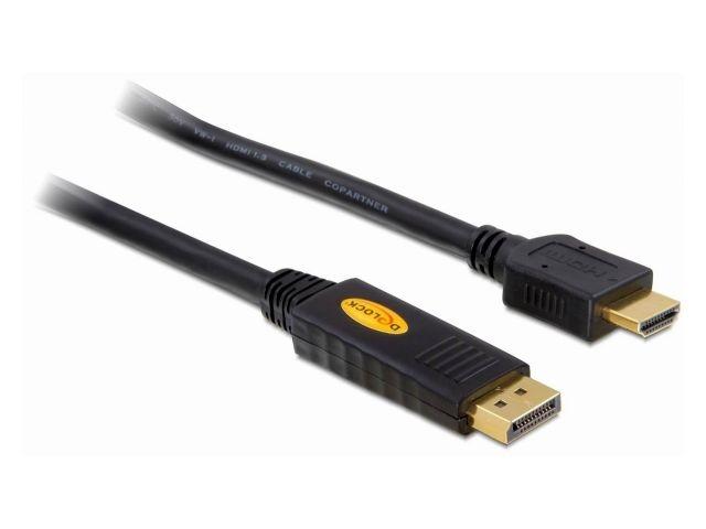 Delock Kabel DisplayPort M / HDMI M Gold (3.0m) [82435]
