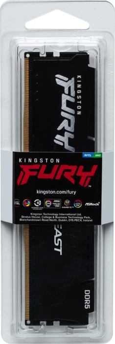 DDR5 8GB 6000 MHz Kingston Fury Beast Black XMP CL30 30-36-36 1.4V [KF560C30BB-8]
