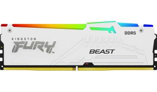 DDR5 32GB (2x16GB) 6000 MHz Kingston Fury Beast White RGB XMP CL30 30-36-36 1.4V [KF560C30BWAK2-32]