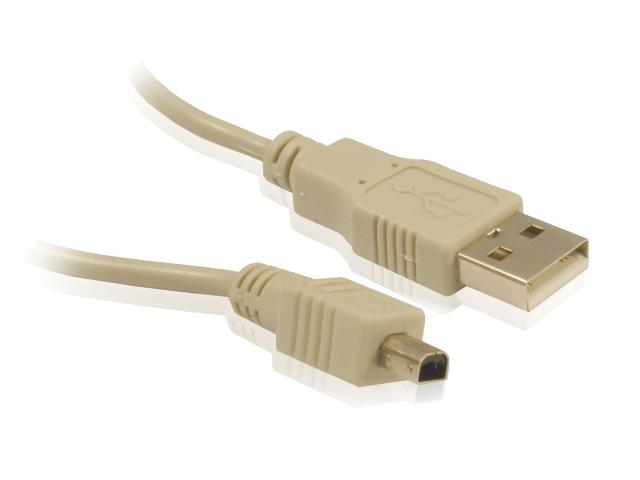 Gembird Kabel USB typu AM/miniB 2.0m Mitsumi (4-pin) [CC-USB2-AM4P-6]