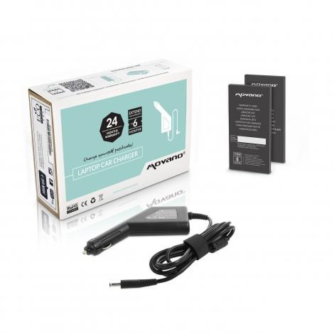 Movano zasilacz samochodowy do laptopa DELL 19.5V / 4.62A / 90W z wtyczką 4.5x3.0mm + PIN [DEL195462P SAM]