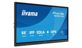 (55) 54.6 Iiyama ProLite TE5513A-B1AG (IPS 4k, 3840x2160, 450, 8ms, 60hz) (2xHDMI, 2xUSB-C DP PW, 3xUSB 3.2, LAN, Audio, RS232c) dotykowy, głośniki, system Android, czarny