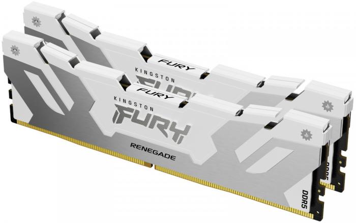 DDR5 64GB (2x32GB) 6000 MHz Kingston Fury Renegade White CL32 1.35V [KF560C32RWK2-64]