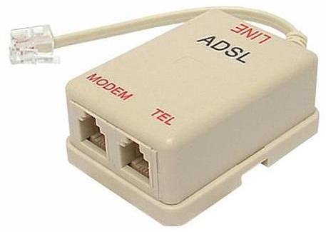 Filtr ADSL 2xRJ11 (telefon, modem) (biały)