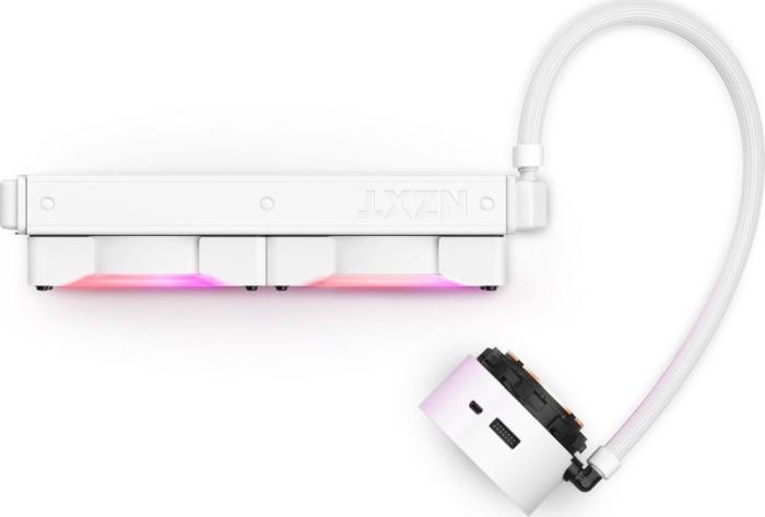 NZXT Kraken Z53 RGB 240mm podświetlane wentylatory i pompa (biały) (wodne) [RL-KRZ53-RW]