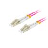 Lanberg patchcord światłowód MM LC/UPC-LC/UPC DUPLEX 3mm OM4 50/125 LSZH fioletowy (2m) [FO-LULU-MD41-0020-VT]