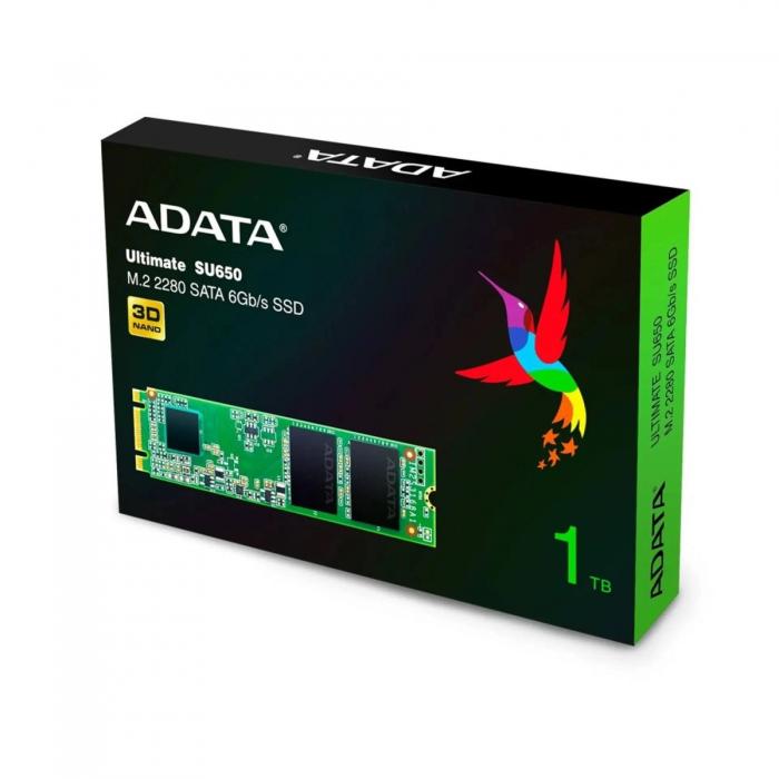 Adata Ultimate SU650 1TB SSD M.2 2280 SATA TLC (TBW 420TB) (520/460 MB/s) [ASU650NS38-1TT-C]