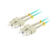 Lanberg patchcord światłowód MM SC/UPC-SC/UPC DUPLEX 3mm OM3 50/125 LSZH niebieski (2m) [FO-SUSU-MD31-0020-TQ]