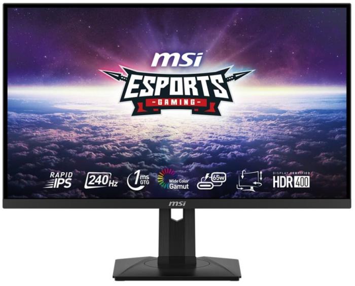 27’’ MSI G274QPX (IPS LED, 2560x1440, 400, 1ms, 136%sRGB, 240Hz) (2xHDMI 2.0, DP 1.4, Audio, USB-C/DP PD 65W) pivot, czarny