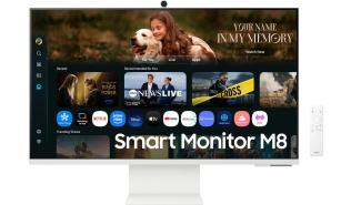 (32) Samsung LS32FM801UUXDU (VA, 3840x2160 4k, 400, 3000:1, 4ms, 60Hz) (1xHDMI 2.0, 2xUSB-A 2.0, 1xUSB-C z PD) bluetooth, głośniki, kamera, biały