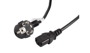 Lanberg Kabel zasilający komputerowy (3.0m) CEE 7/7/IEC 320 C13 VDE (czarny) [CA-C13C-11CC-0030-BK]