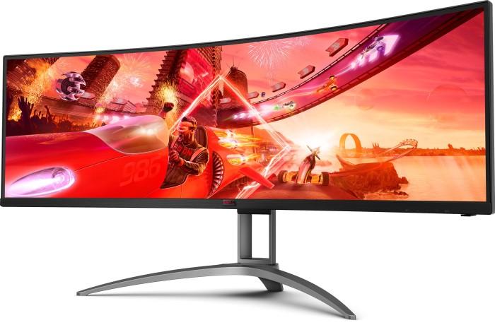 49’’ AOC AGON AG493QCX (VA zakrzywiony 1800R, 3840x1080, 400, 4/1ms, HDR400, 144Hz) (2xHDMI 2.0, DP 1.2, 3xUSB 3.0) głośniki, czarny