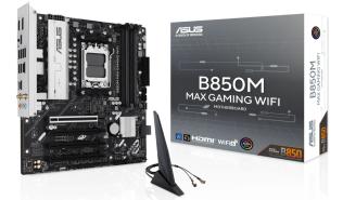 Asus B850M MAX GAMING WIFI  (AMD B850) [AM5, 4xDDR5 do 8000MHz, (HDMI 2.1, 2xDP 1.4) (3xM.2, 1xPCIe 5.0 x16, 1xPCIe 4.0 x16 (x4, x8), WiFi 6, BT 5.4, micro ATX]