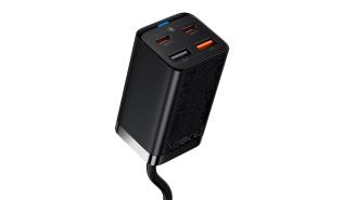 Ładowarka sieciowa Baseus GaN3 Pro 65W Quick Charge 4.0 PPS 2xUSB-C/2xUSB-A (5V-20V/3.0-3.25A/65W) (do laptopów z Power Delivery) (czarny) [CCGP040101]