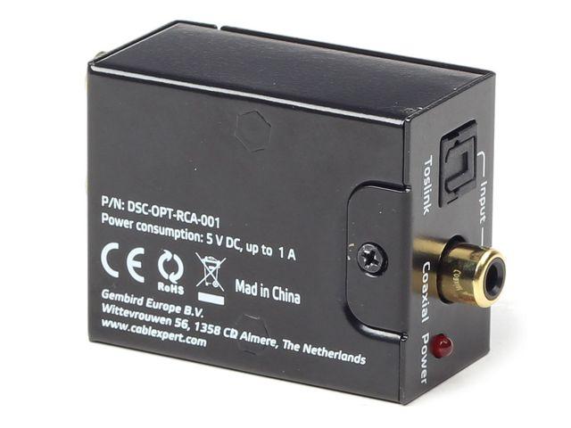Gembird adapter Digital Audio Toslink / Analog RCA [DSC-OPT-RCA-001]