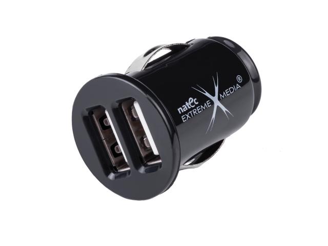 Natec Ładowarka samochodowa 12-24V / 5V/2A 2xUSB [NUC-0564]