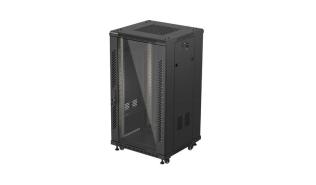 Lanberg szafa rack stojąca 19 22U 600x600 drzwi szklane (czarny) [FF01-6622-12B]
