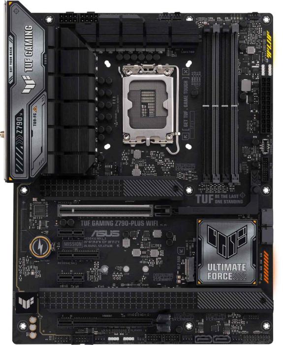 Asus TUF GAMING Z790-PLUS WIFI (Intel Z790) [S1700, 4xDDR5 do 7200MHz, (HDMI 2.1, DP 1.4) 4xM.2, 1xPCIe 5.0 x16, 1xPCIe 4.0 x16 (x4), 1 x PCIe 4.0 x4, 2xPCIe 3.0 x1), WiFi 6E, BT 5.3, ATX]