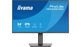 (24) Iiyama ProLite XB2496HSC-B1 (IPS LED, 1920x1080, 300, 3ms, sRGB 96%, 144Hz) (HDMI 1.4, Audio, 2xUSB-A 3.2, USB-C PD 65W) pivot, głośniki (2x2W), czarny