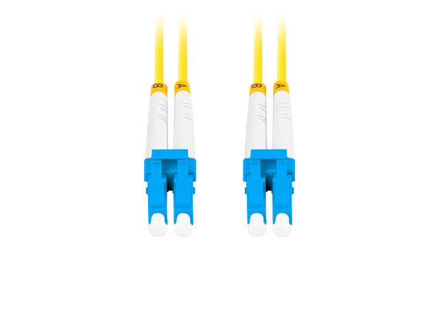 Lanberg patchcord światłowód SM LC/UPC-LC/UPC DUPLEX 3mm LSZH G657A1 żółty (2m) [FO-LULU-SD11-0020-YE]
