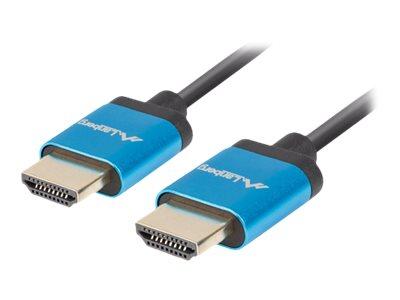 Lanberg Kabel HDMI M / HDMI M v2.0 4K Slim (1.0 m) [CA-HDMI-22CU-0010-BK]
