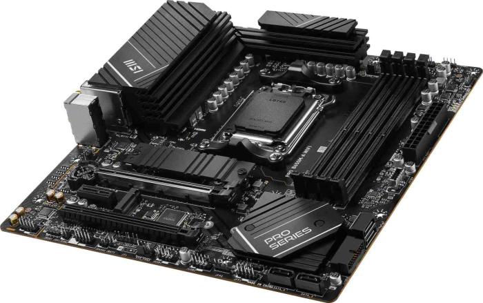 MSI PRO B650M-A WIFI (AMD B650) [AM5, 4xDDR5 do 7200MHz, (HDMI 2.1, DP 1.4) (2xM.2, 1xPCIE 4.0 x16, 1xPCIe 4.0 x16 (x4), 1xPCIe 3.0 x1), WIFI 6E, BT 5.3, micro ATX]