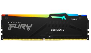 DDR5 16GB 6000 MHz Kingston Fury Beast Black RGB XMP CL30 30-36-36 1.4V [KF560C30BBA-16]