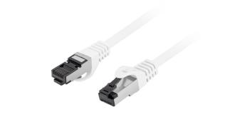 Lanberg (0.25m) Kabel sieciowy (Patchcord) kat.8.1 S/FTP LSZH CU Fluke Passed (biały) [PCF8-10CU-0025-W]