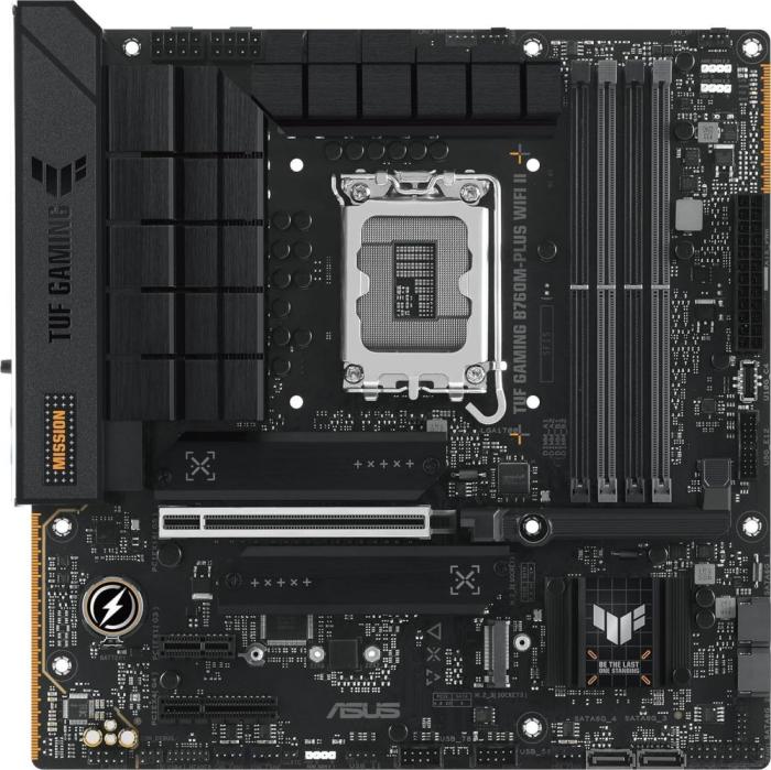 Asus TUF GAMING B760M-PLUS WIFI II (Intel B760) [S1700, 4xDDR5 do 7800MHz, (HDMI 2.1, DP 1.4) (3xM.2, 1xPCIE 5.0 x16, 1xPCIe 4.0 x4, 1xPCIe 3.0 x1), WiFi 6E, BT 5.3, micro ATX]