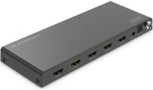 Przełącznik Digitus HDMI 1x4, 8K/60Hz (4:4:4) z HDR, 48 Gbps, HDCP 2.3. Toslink / Stereo, EDID [DS-55340]